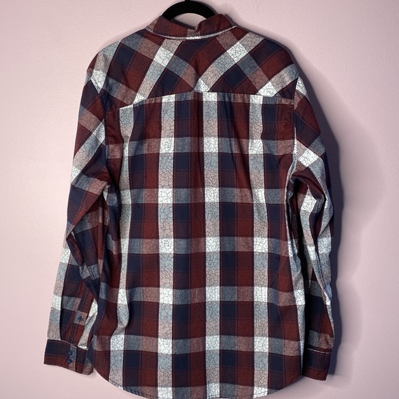 Marc Ecko Cut&Sew button up gingham plaid shirt Size M/M - Picture 4 of 5